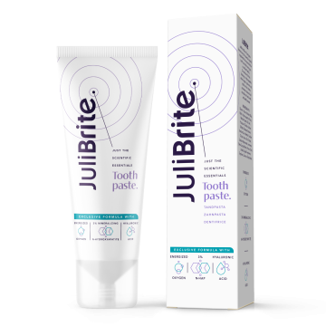 JuliBrite-hammastahna nano‑hydroksiapatiitilla ja aktiivisella hapella
