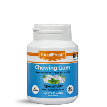 TonsilFresh Chewing Gum tonsil stones bad breath natural anaerobic bacteria