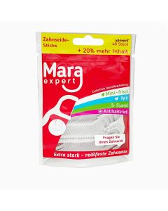Mara Expert Flosspicks, 3-in-1 floss, tongue scraper and toothpick, against inflammation and tooth decay