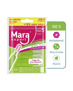 Mara Expert Interdental Brush ISO 5 flexible handle fluorid and mint coating